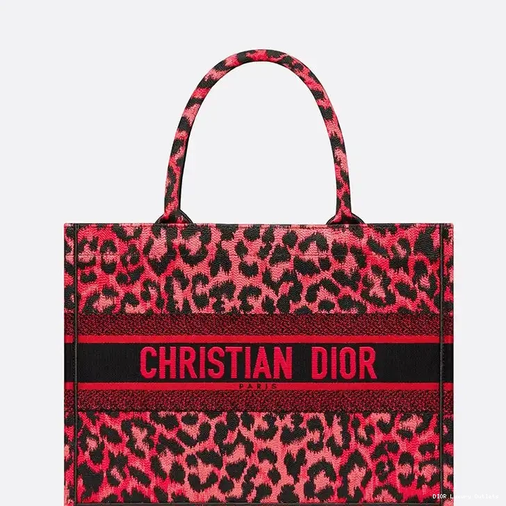 Motif Mizza Canvas Dior Tote Book Red 0517 Luxury